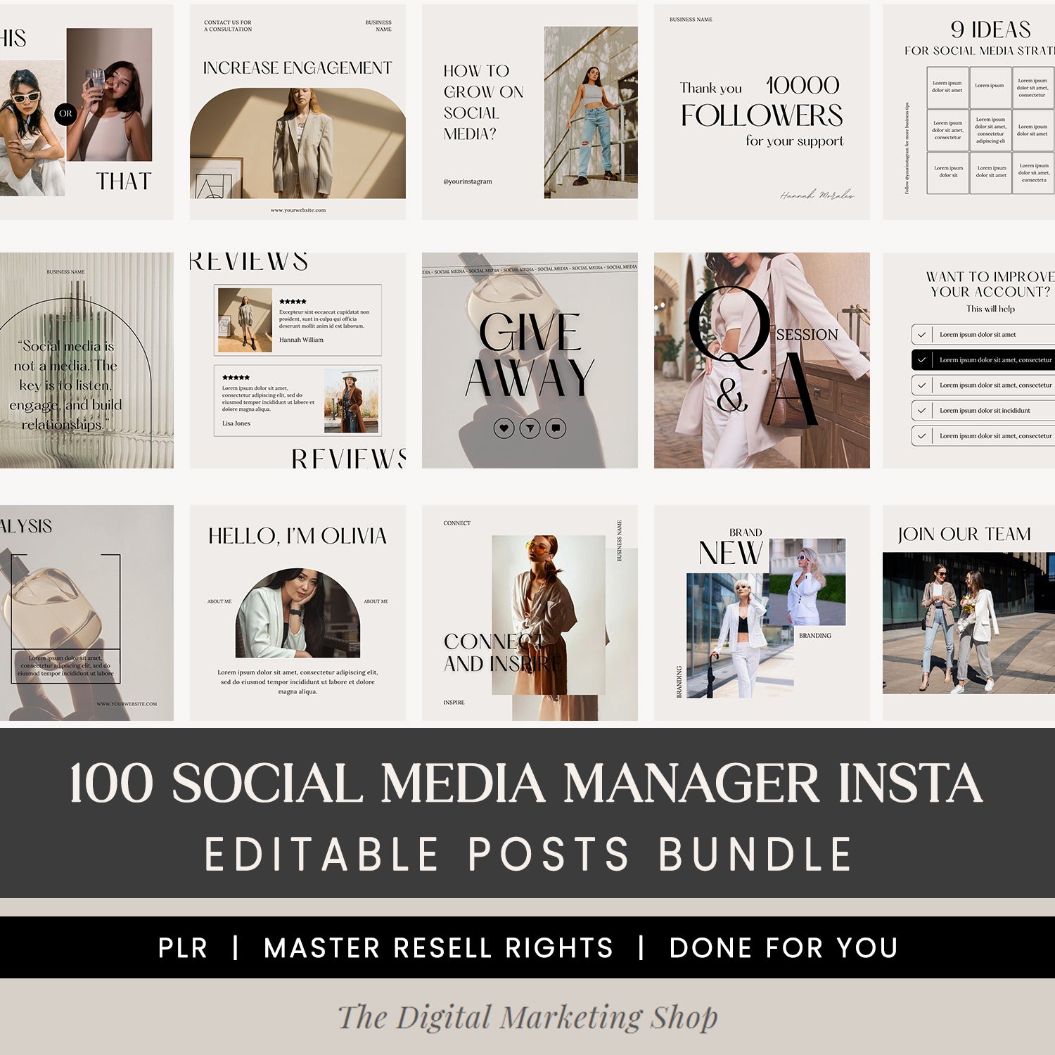 100 Social Media Posts Bundle