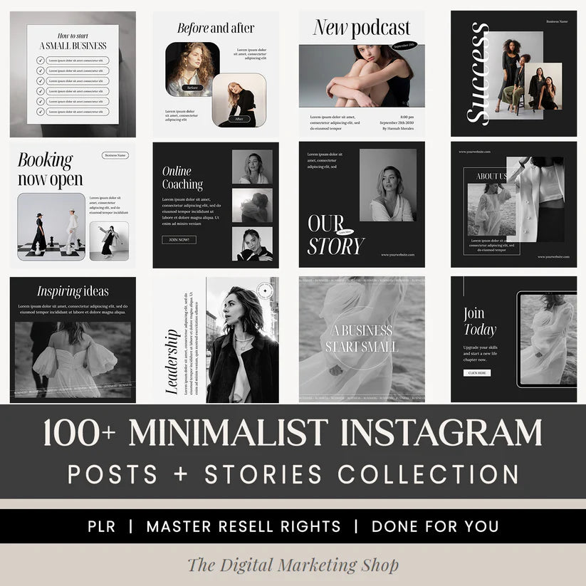100 B and W Instagram Bundle