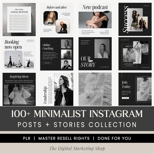 100 B and W Instagram Bundle